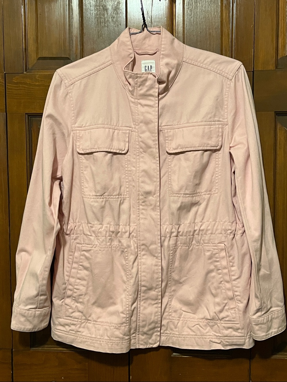 Gap Soft Pink Utility/Cargo 100% Cotton Jacket Size Large